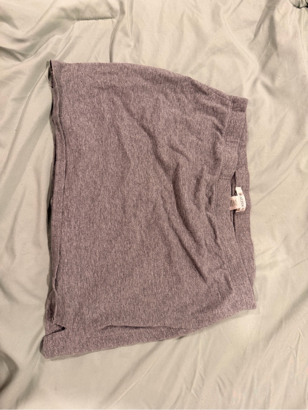 Heathered Lavender Knit Mini Skirt